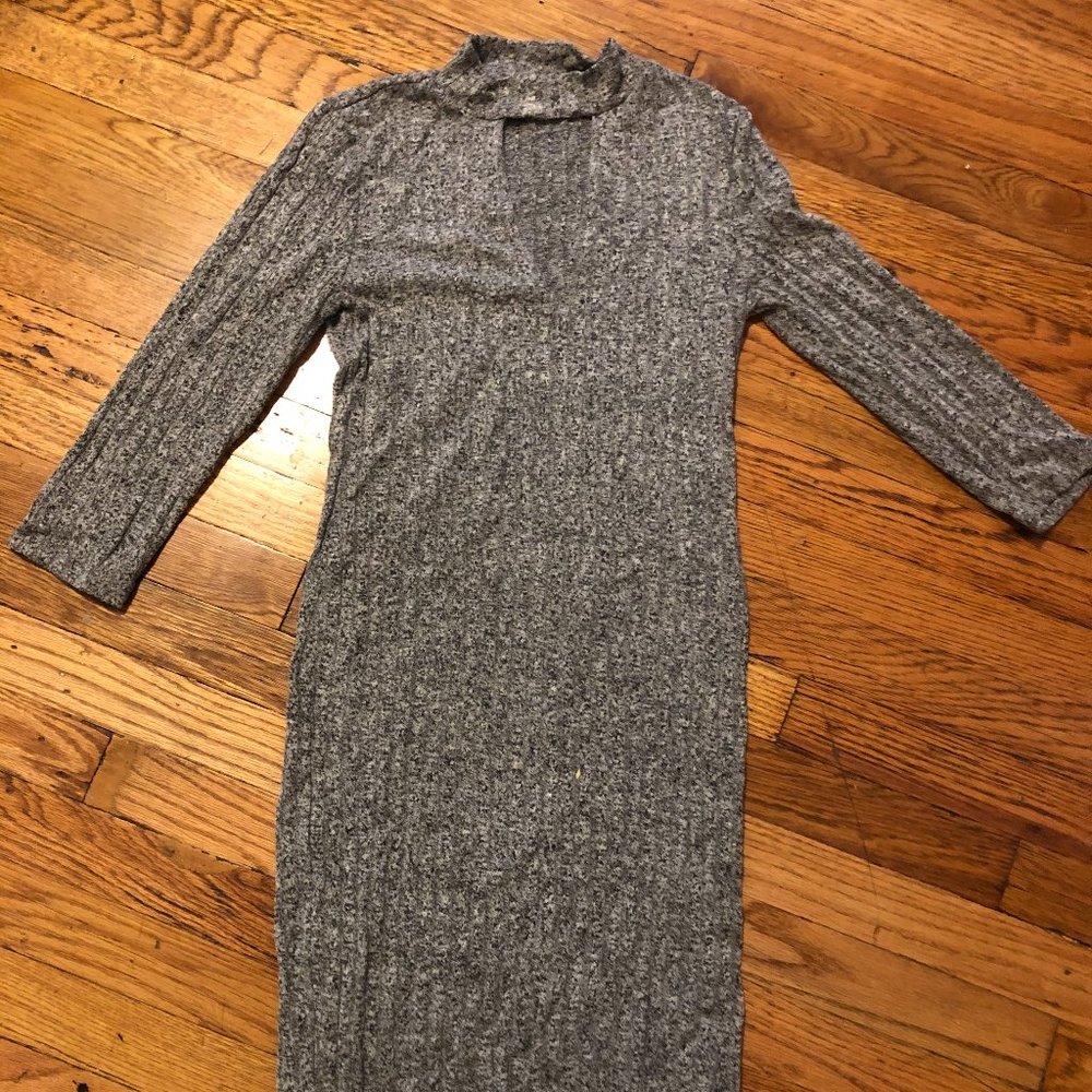 Gray Midi Dress